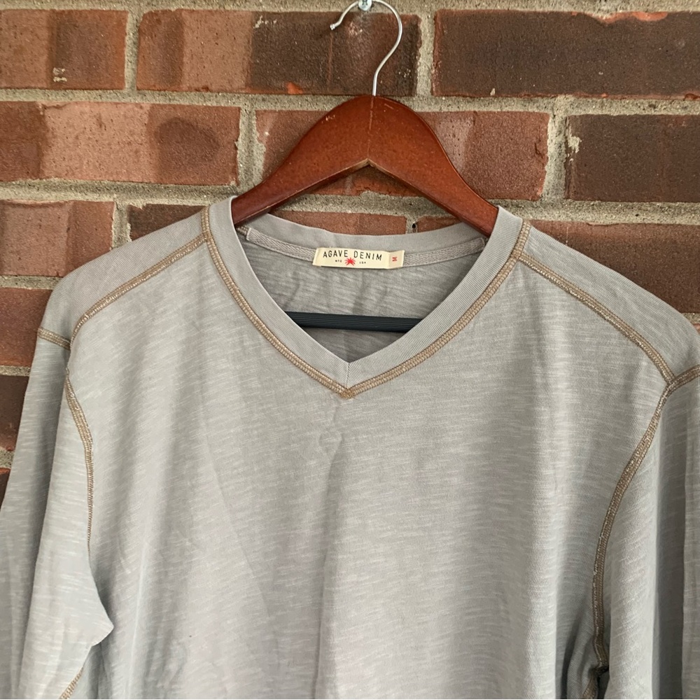 Agave Denim gray Long Sleeve Top Men’s US Medium Regular - Picture 3 of 12